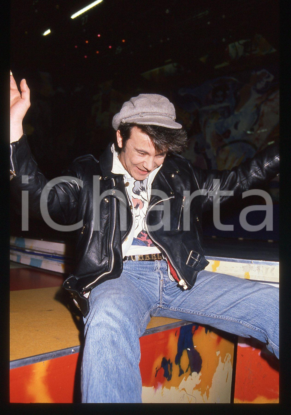 35mm vintage slide* 1988 RAI 1 DISCORING Charlie MARCHINO "CHARLIE" Ritratto (18)