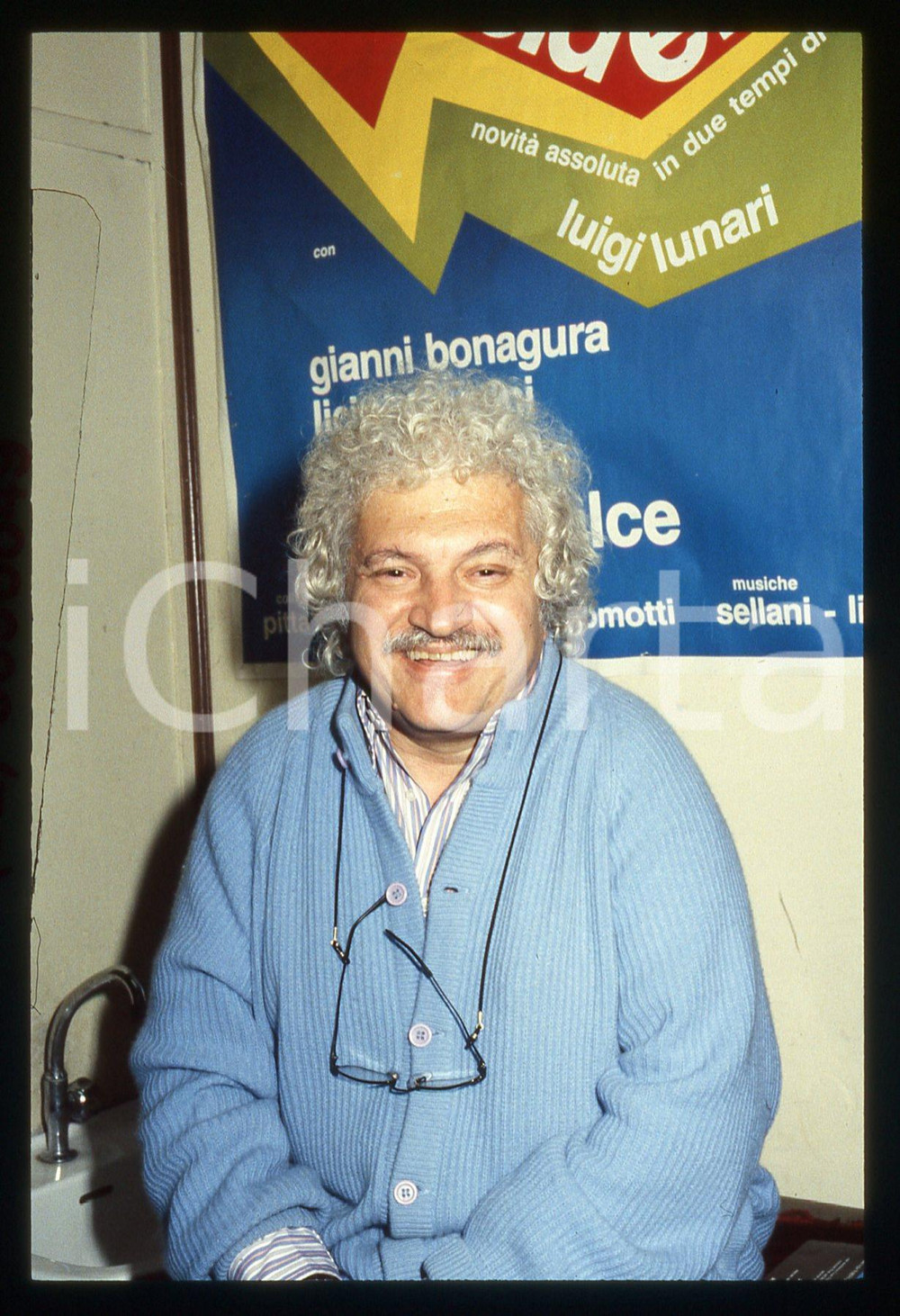35mm vintage slide* 1986 TEATRO Bruno LAUZI presenta L'INCIDENTE (2)
