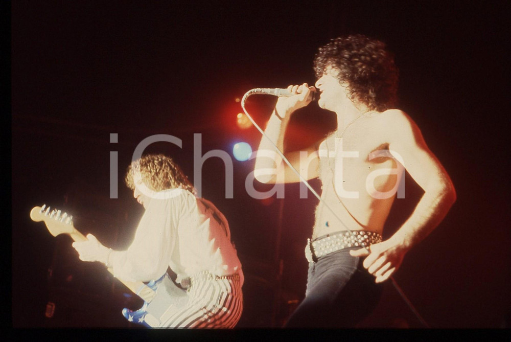 35mm vintage slide* 1982 MILANO Marc STORACE e Fernando VON ARB dei KROKUS (9)