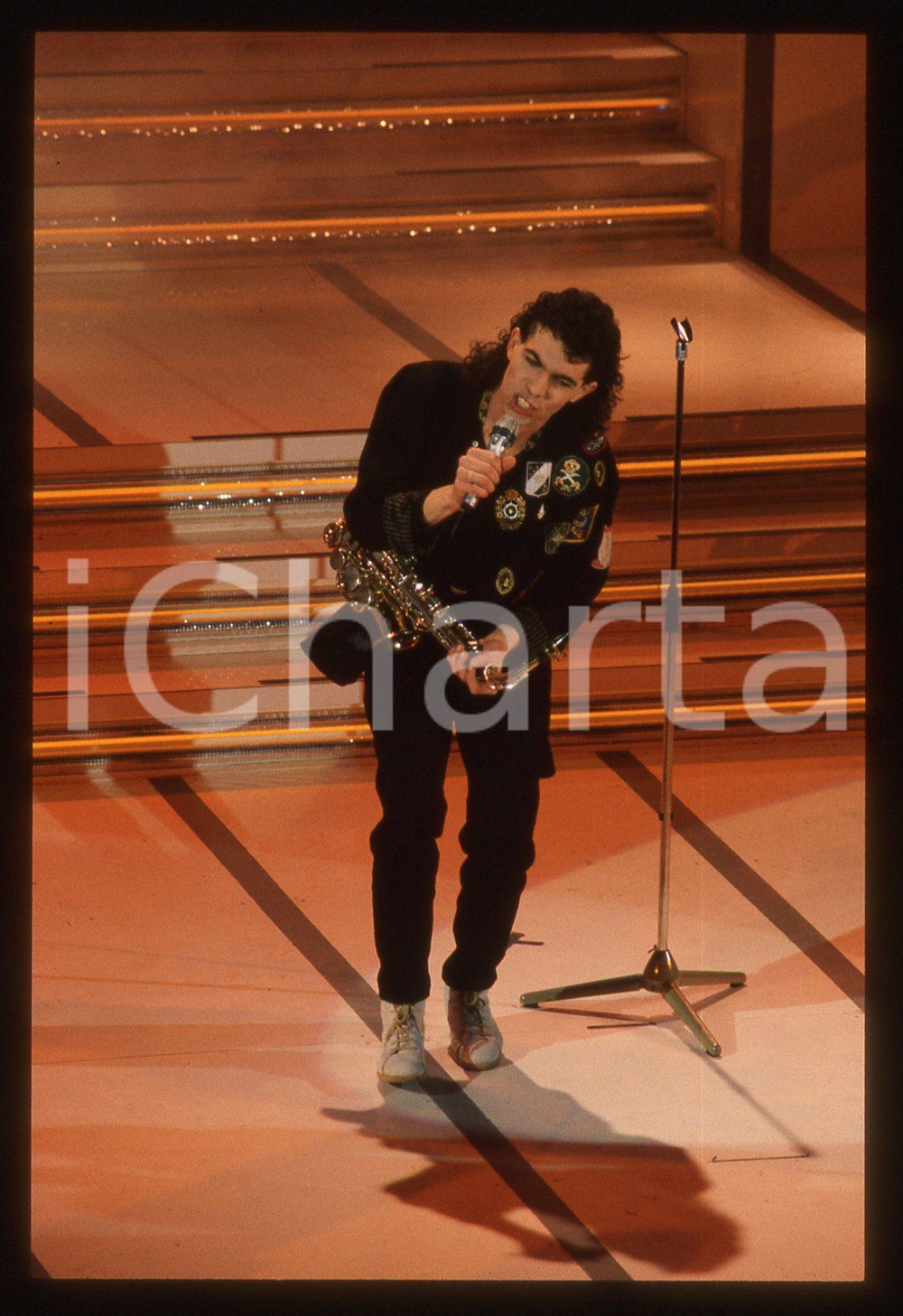35mm vintage slide* 1986 SANREMO Francesco GUALERZI "HERTZ" al Teatro Ariston 15