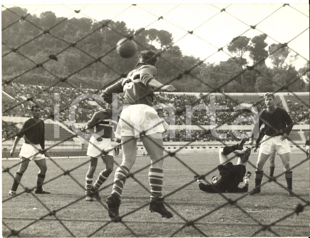 1959 CALCIO SERIE A ROMA-SAMPDORIA 1-0 Respinta di Giuliano SARTI *Foto 24x18