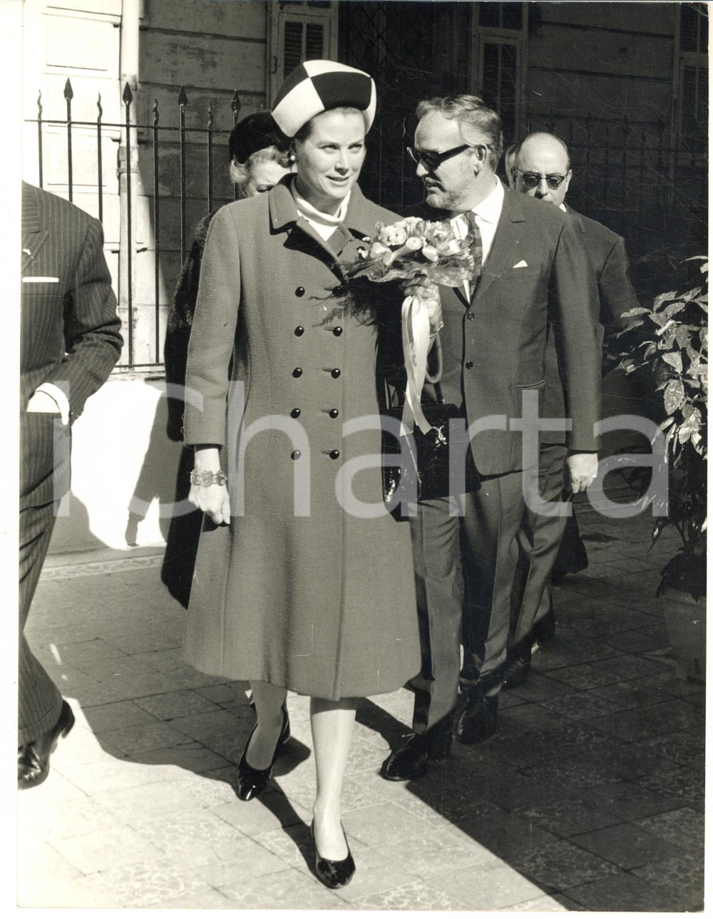 1966 PRINCIPATO MONACO Principi Ranieri e Grace al nido "Notre Dame de Fatima"