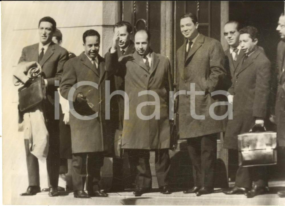 1962 EVIAN Accords - Délégués GPRA - Saad DAHLAB Taieb BOULAHROUF - Photo