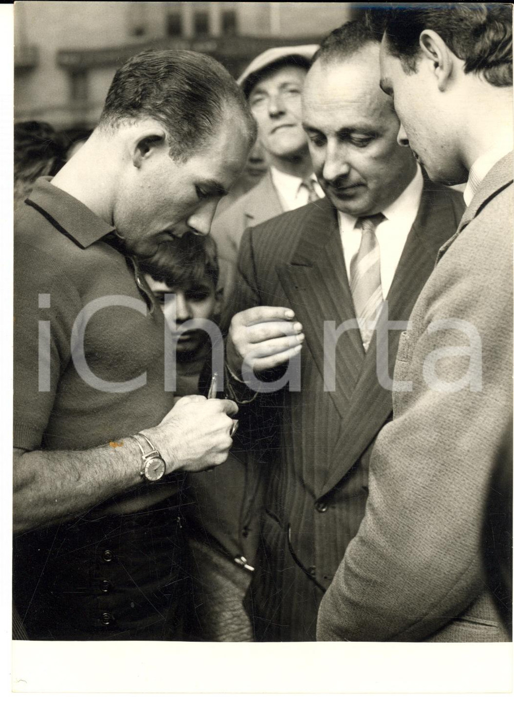 1957 AUTOMOBILISMO BRESCIA MILLE MIGLIA Stirling MOSS firma autografi *Foto