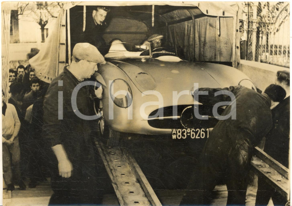 1955 BRESCIA Allenamenti MILLE MIGLIA Scarico MERCEDES di Stirling MOSS *Foto