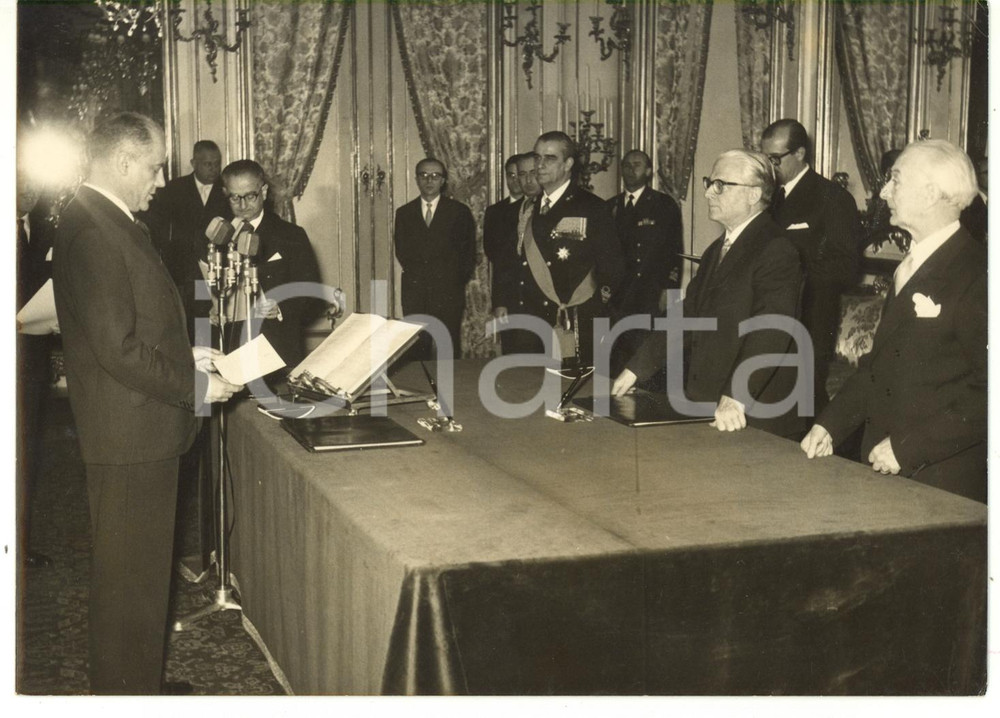 1959 ROMA Governo SEGNI II - Ministri giurano nelle mani di Giovanni GRONCHI 