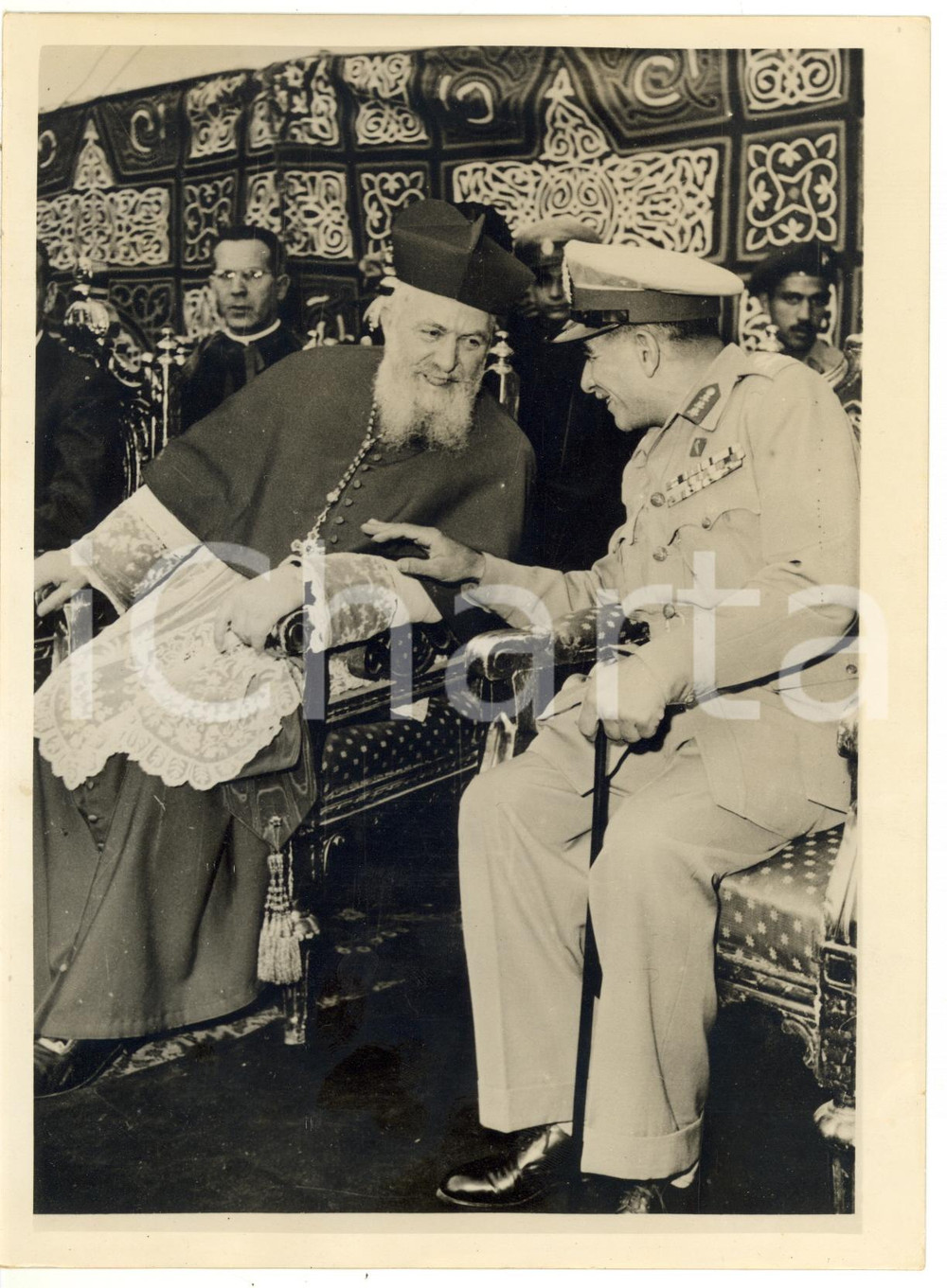 1964 IL CAIRO Inaugurazione Maronite School - Eugène TISSERANT e Muḥammad NAGIB