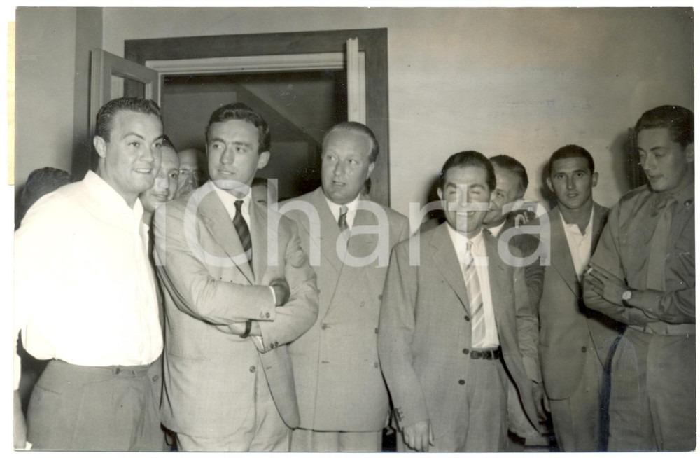 1955 ca TORINO CALCIO Raduno JUVENTUS in sede - Juan VAIRO e Giuseppe CORRADI