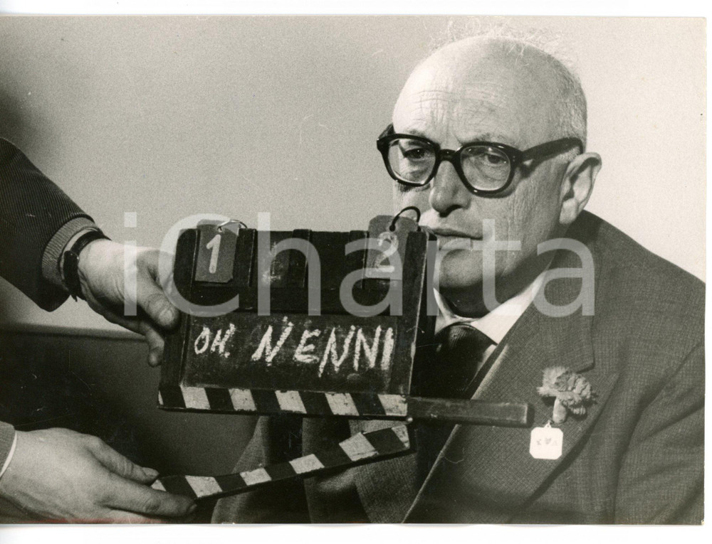 1957 VENEZIA Congresso PSI Pietro NENNI dietro al ciak durante intervista *Foto