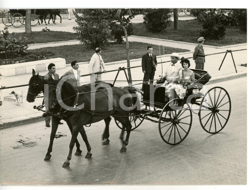 1959 PALERMO Foro Italico - MISS EUROPA Concorrente sfila in carrozza *Foto