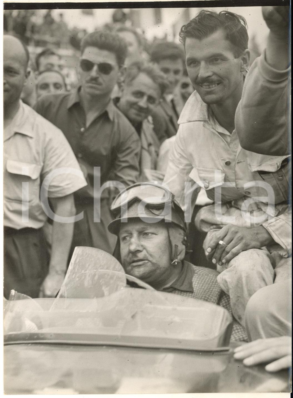 1953 AUTOMOBILISMO 24 ORE LE MANS Duncan HAMILTON vincitore su JAGUAR °Foto