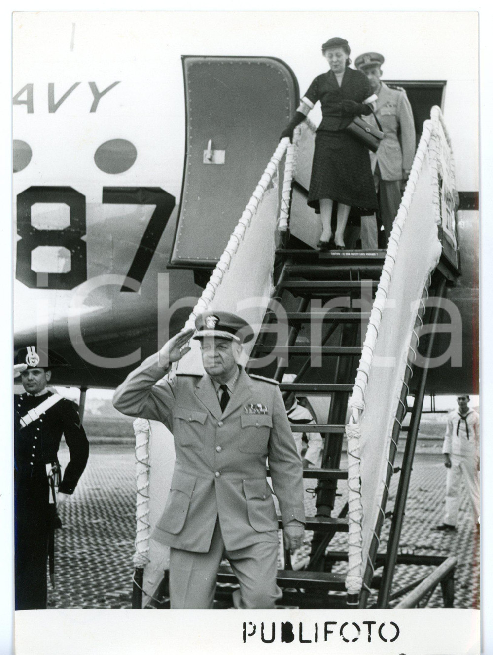 1953 NAPOLI CAPODICHINO Ammiraglio William FECHTELER comandante forze alleate