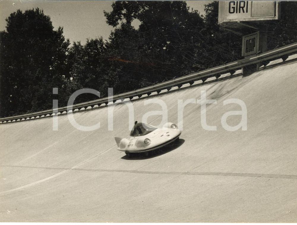 1957 MONZA AUTOMOBILISMO Prove di velocità per ABARTH 750 cc *Foto 18x13 cm