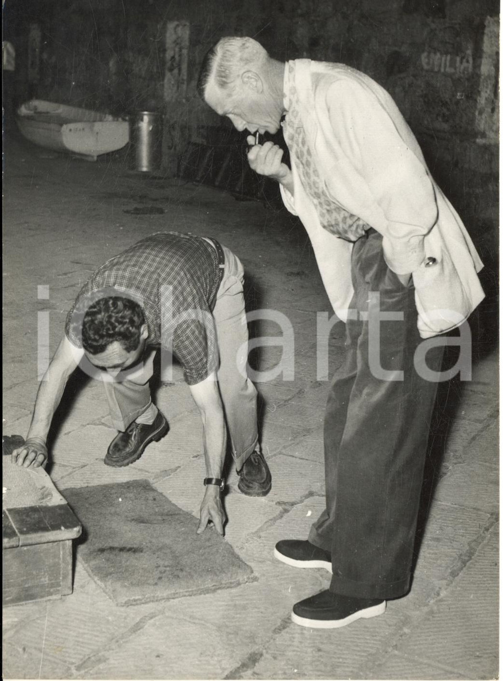 1954 SANTA MARGHERITA LIGURE Duca di WINDSOR all'imbarco sul "Calisto" *Foto