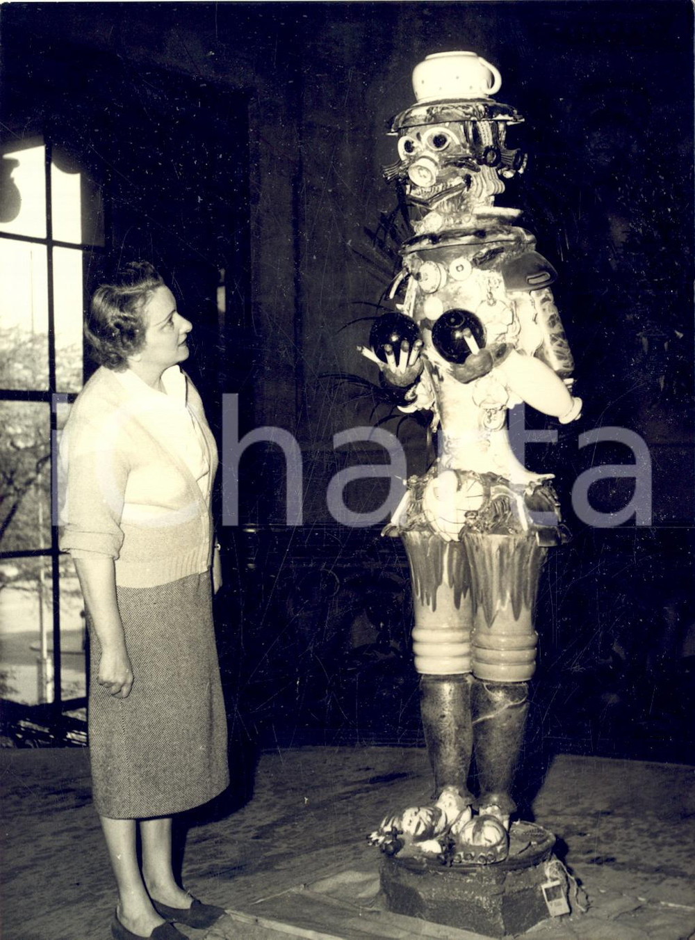 1957 PARIS GRAND PALAIS Salon des IndÃ©pendants - Opera VENUS D'ASNIÃˆRES *Foto Fotografia d'epoca con didascalia coeva.  CONDIZIONI: G (lieve alone al margine inferiore) FORMATO: 13x18 cm      originale e autentica 1