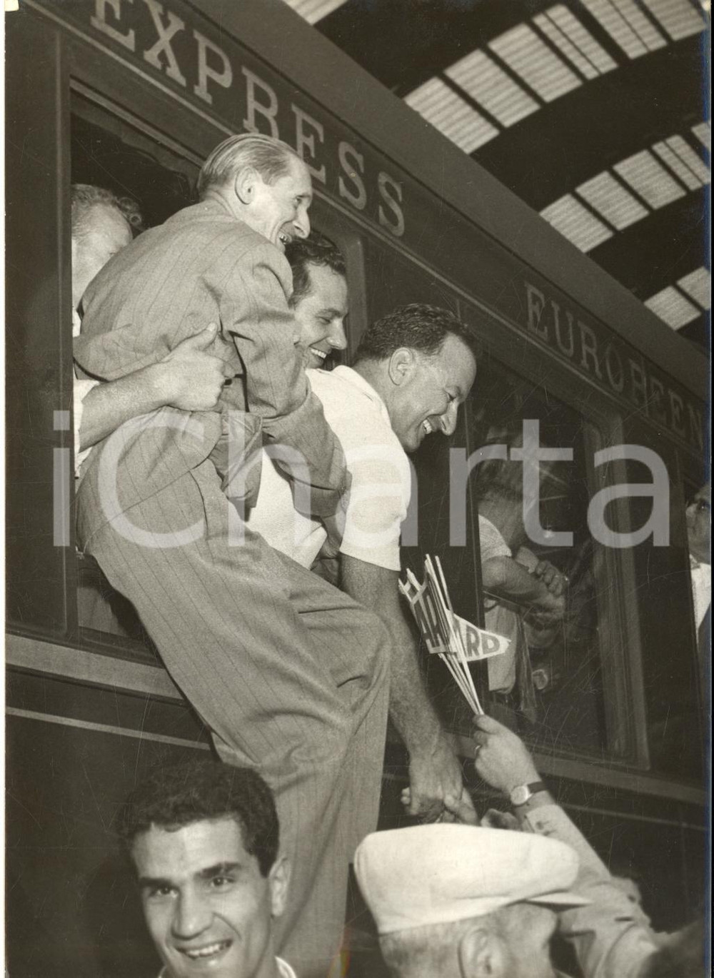 1956 CICLISMO MILANO Partenza degli azzurri per i mondiali di Copenhagen *Foto