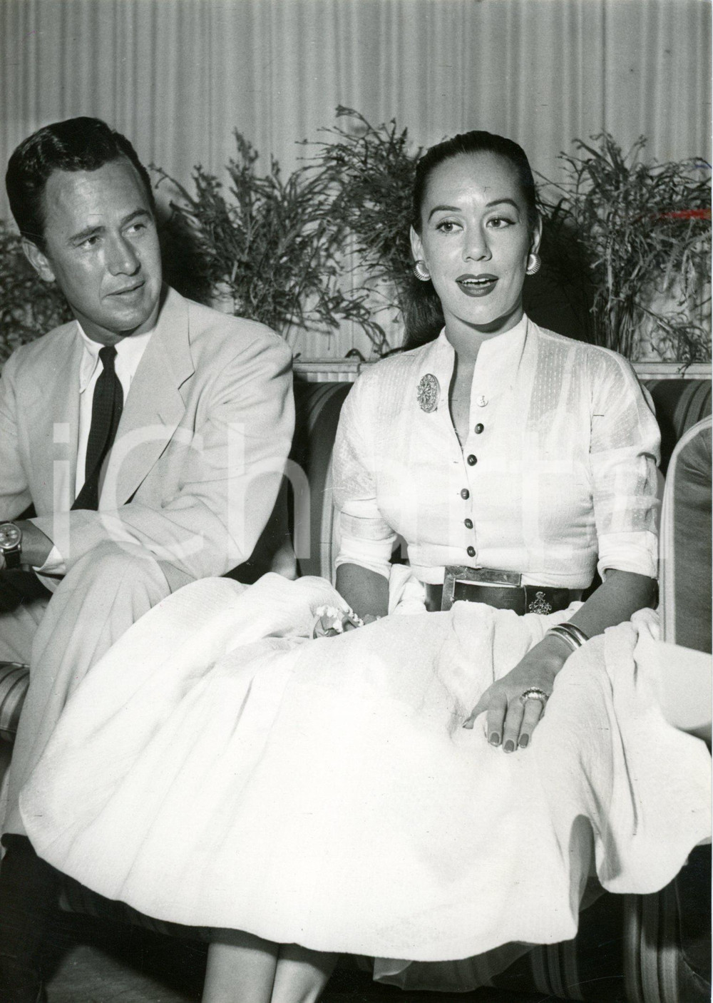 1953 ROMA GRAND HOTEL EXCELSIOR Soprano Patricia MUNSEL tiene conferenza stampa