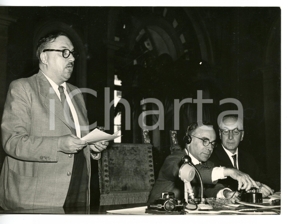 1955 ca FIRENZE Convegno per la pace - Lois WEINBERGER viceborgomastro di VIENNA