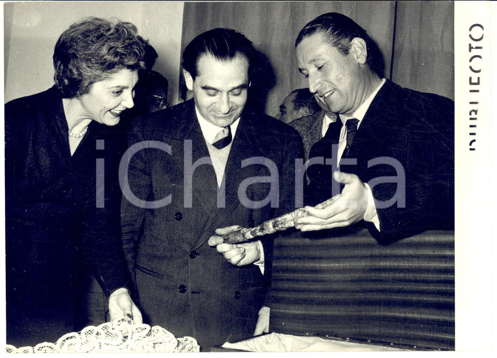 1955 POSITANO Pierre MENDÈS FRANCE riceve le chiavi della città *Foto 18x13