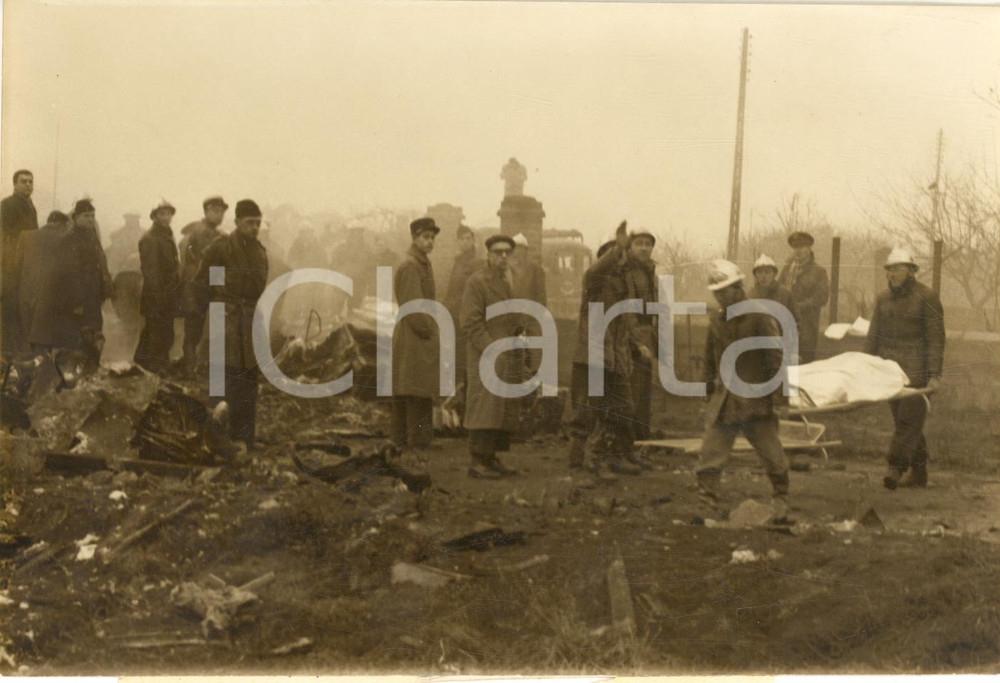 1956 PARIS ORLY Schianto DC-6 LAI ROMA-NEW YORK - Recupero salme *Foto 18x13 cm