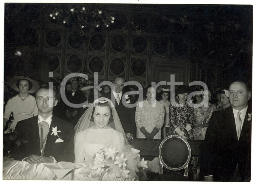1955 TORINO Matrimonio Vladimira LAVAZZA conte Giuseppe ZANON *Foto