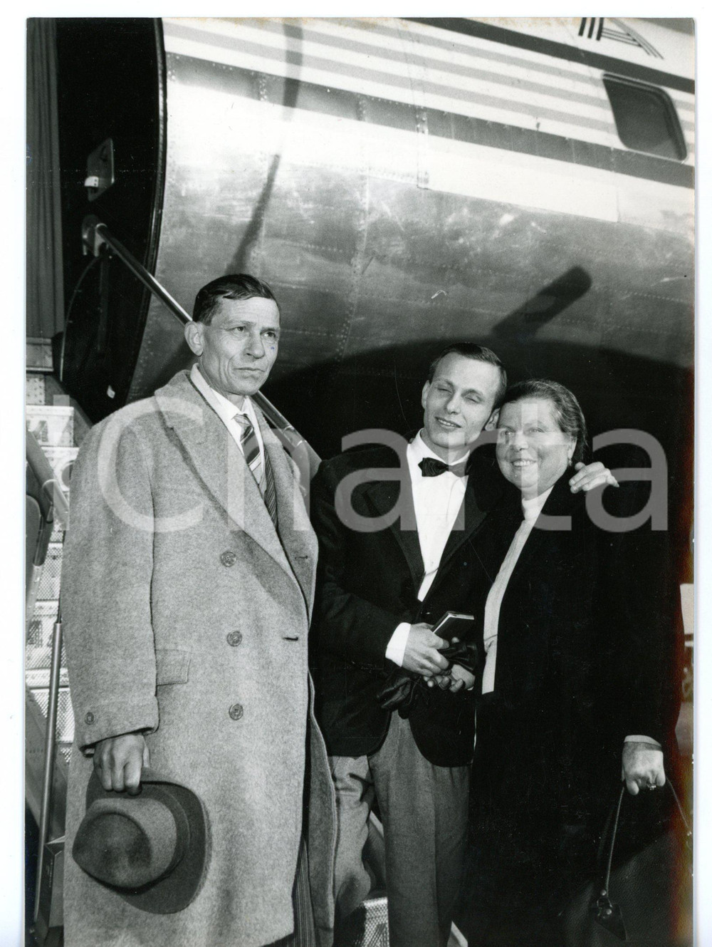 1958 MALPENSA Partenza di Giulio COMPARINI per ritrovare Shirley HOLMES *Foto