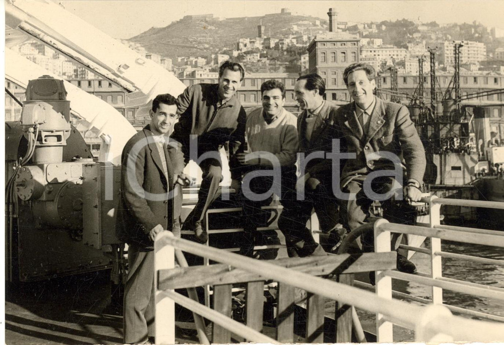 1957 ALPINISMO GENOVA Partenza spedizione trentina in Patagonia (1) Foto 17x12