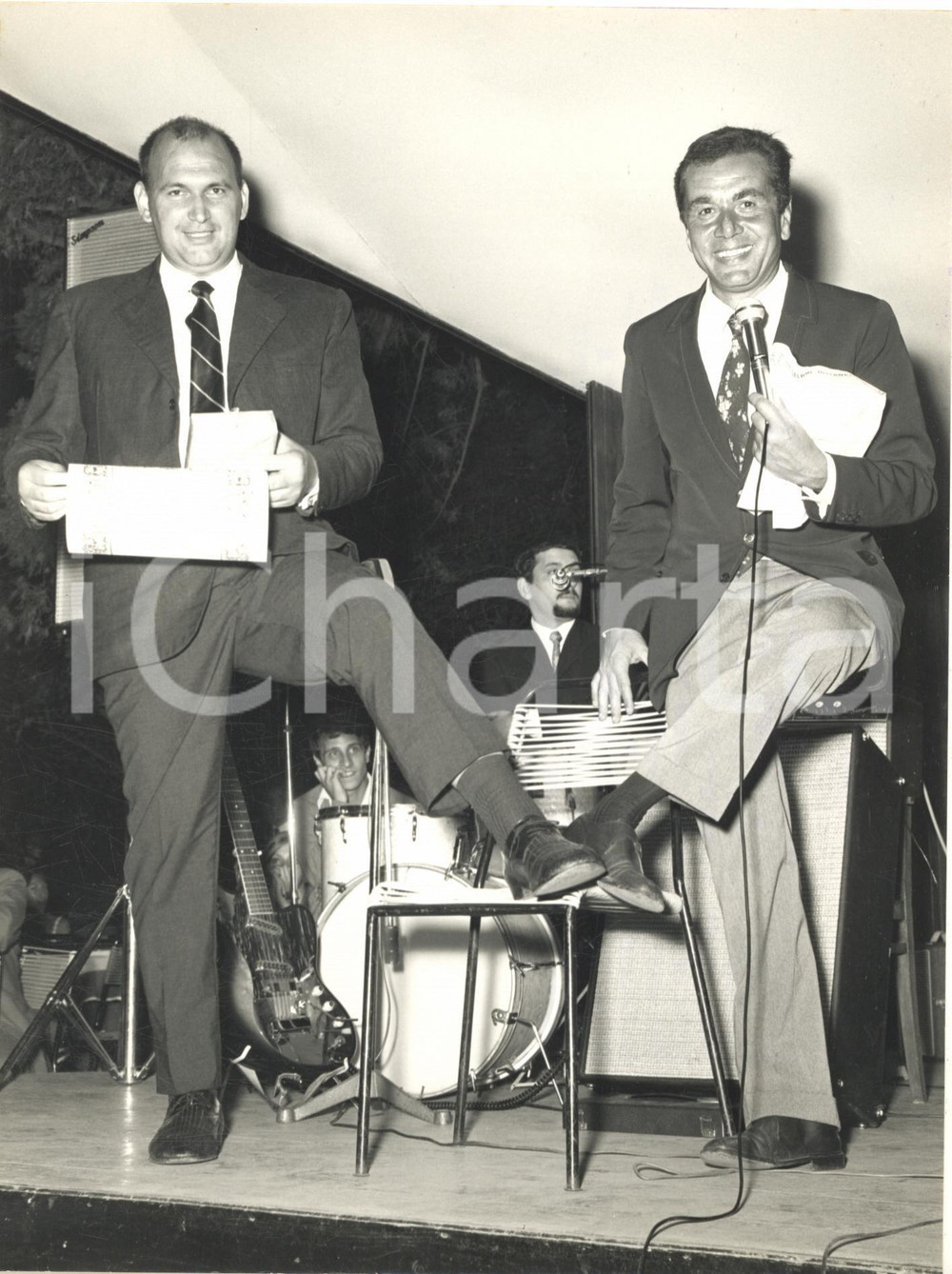 1967 VIGEVANO Salone della Calzatura - Enzo TORTORA e "Mister Piedone" *Foto