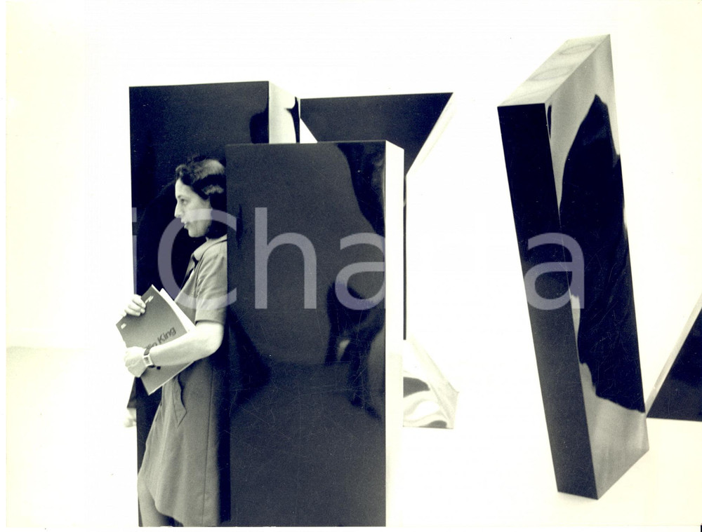 1968 BIENNALE DI VENEZIA Milena MILANI tra le sculture di Phillip KING - Foto