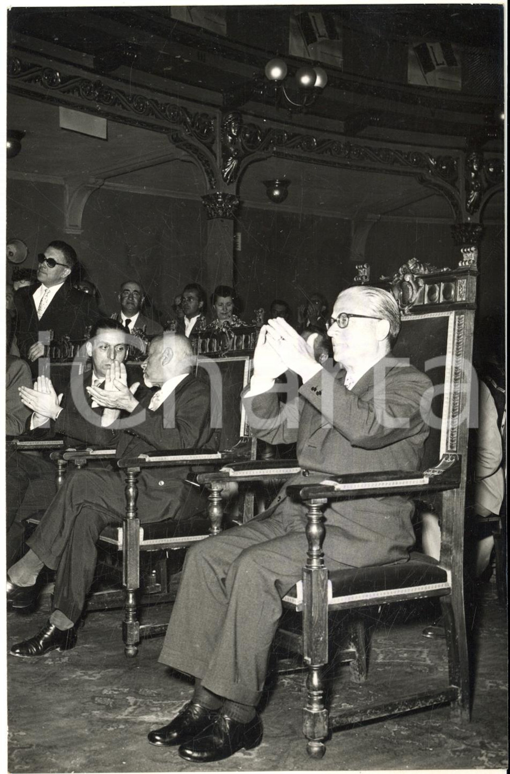 1955 CUNEO Giovanni GRONCHI alla commemorazione di Marcello SOLERI - Foto 13x18