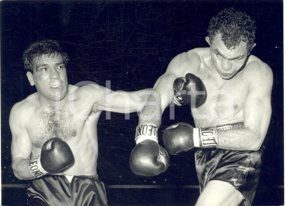 1961 MILANO BOXE Duilio LOI vs Carlos ORTIZ - Una fase dell'incontro *Foto 18x13