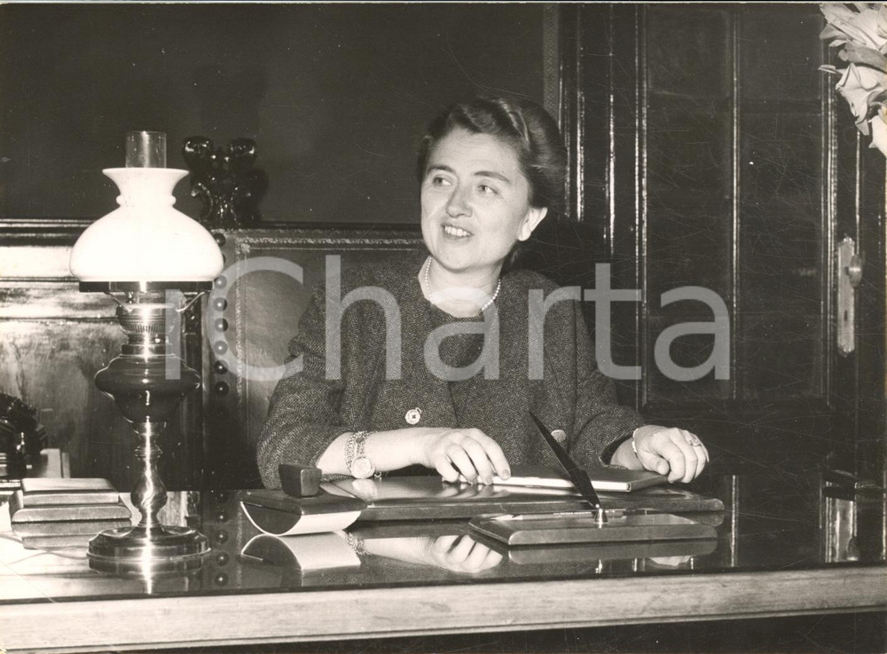 1955 ROMA Carla GRONCHI nuova presidentessa Comitato Femminile CROCE ROSSA