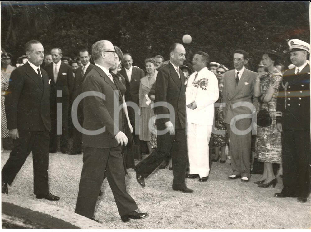 1956 ROMA Festa Repubblica - Giovanni GRONCHI al ricevimento per i diplomatici