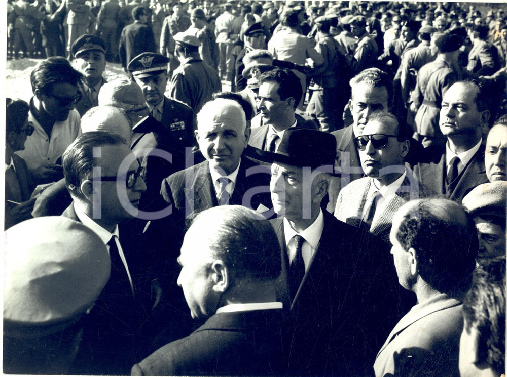 1963 TRAGEDIA DEL VAJONT Il presidente Antonio SEGNI in visita *Foto 24x18 cm