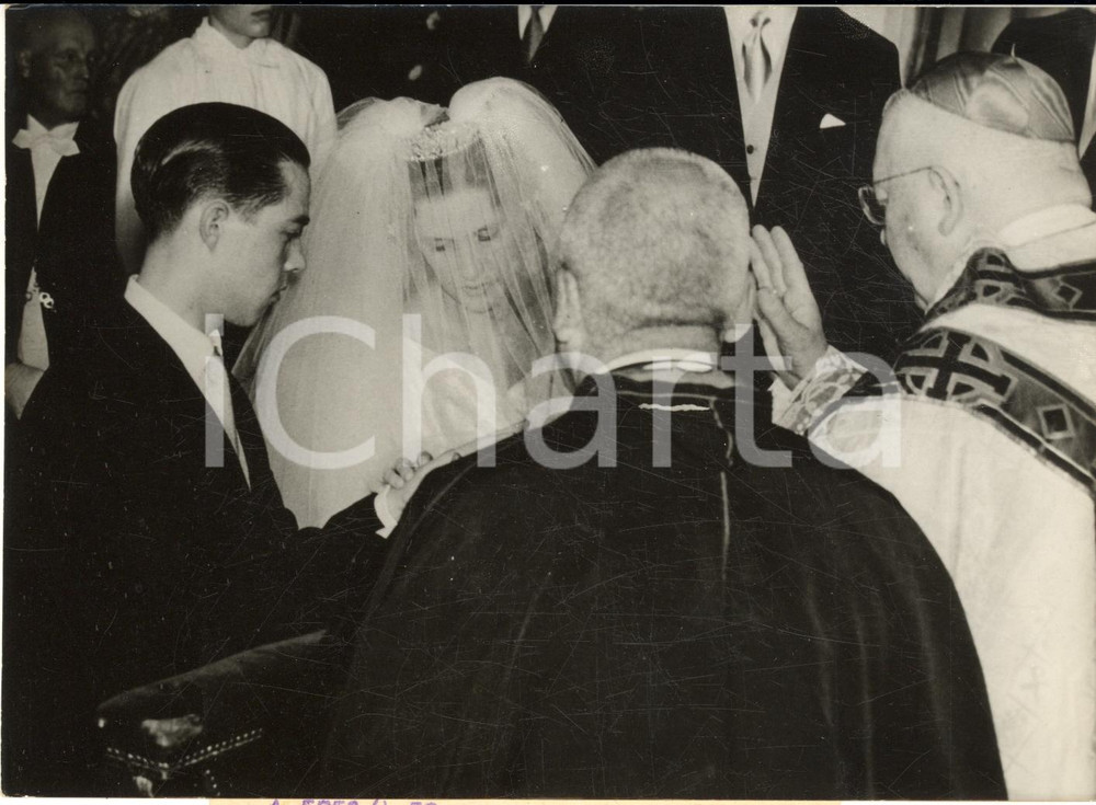1957 PARIS Mariage Henri de France - Marie Thérèse de Wurtemberg  *Photo 18x13
