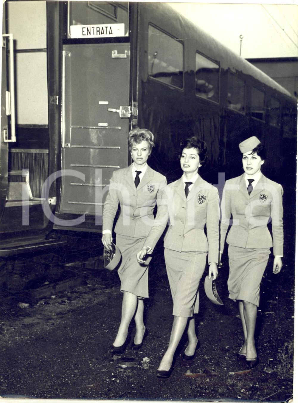 1959 ROMA FERROVIE Le nuove hostess OIO Organizzazione Italia Operante *Foto