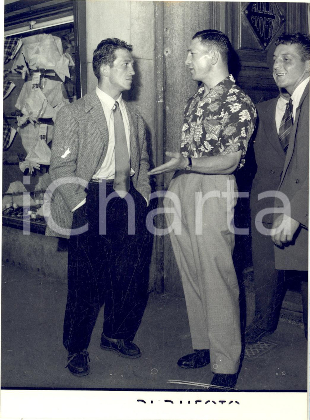 1954 MILANO Pugili Jacques HERBILLON e Mickey LAURENT *Foto 13x18 cm