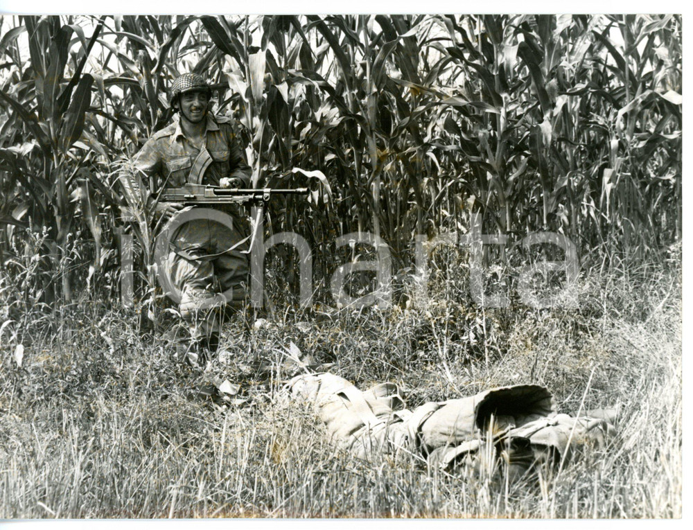 1958 GATTINARA ESERCITO Manovre FRECCIA AZZURRA II Paracadutista in avanscoperta