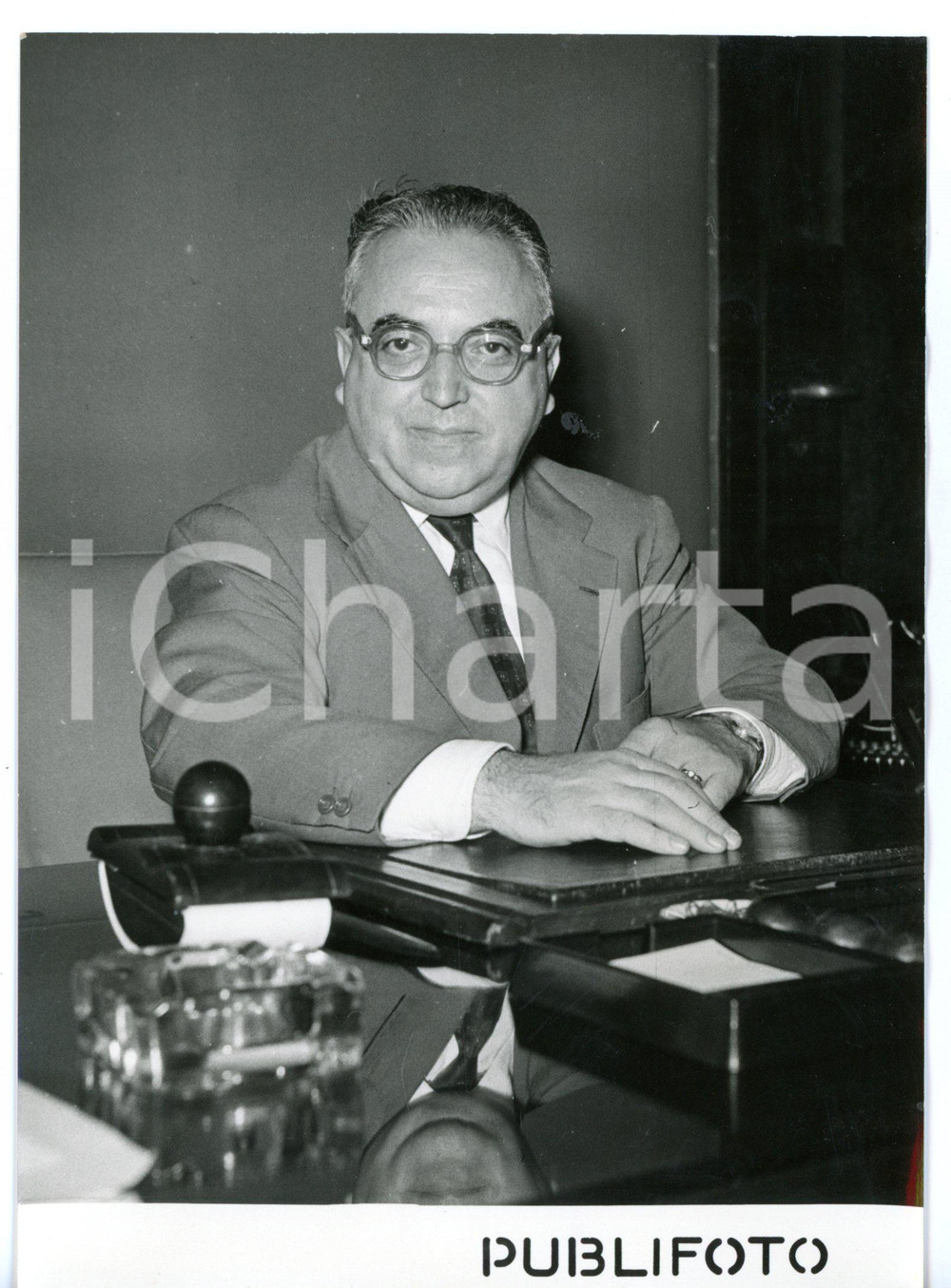 1953 ROMA Ritratto di Silvio GAVA ministro del Tesoro *Foto 13x18 cm