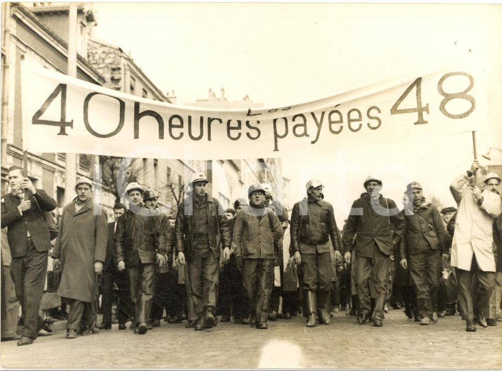 1963 PANTIN Deux mille mineurs en marche vers Paris pour leurs droits - Photo 