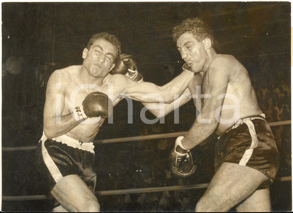 1957 ROMA BOXE Alessandro D'OTTAVIO vs Rocco MAZZOLA - Foto 18x13 cm