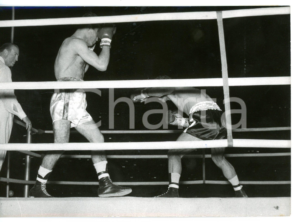 1956 ROMA BOXE Campionato mondiale PESI GALLO - Mario D'AGATA vs Robert COHEN