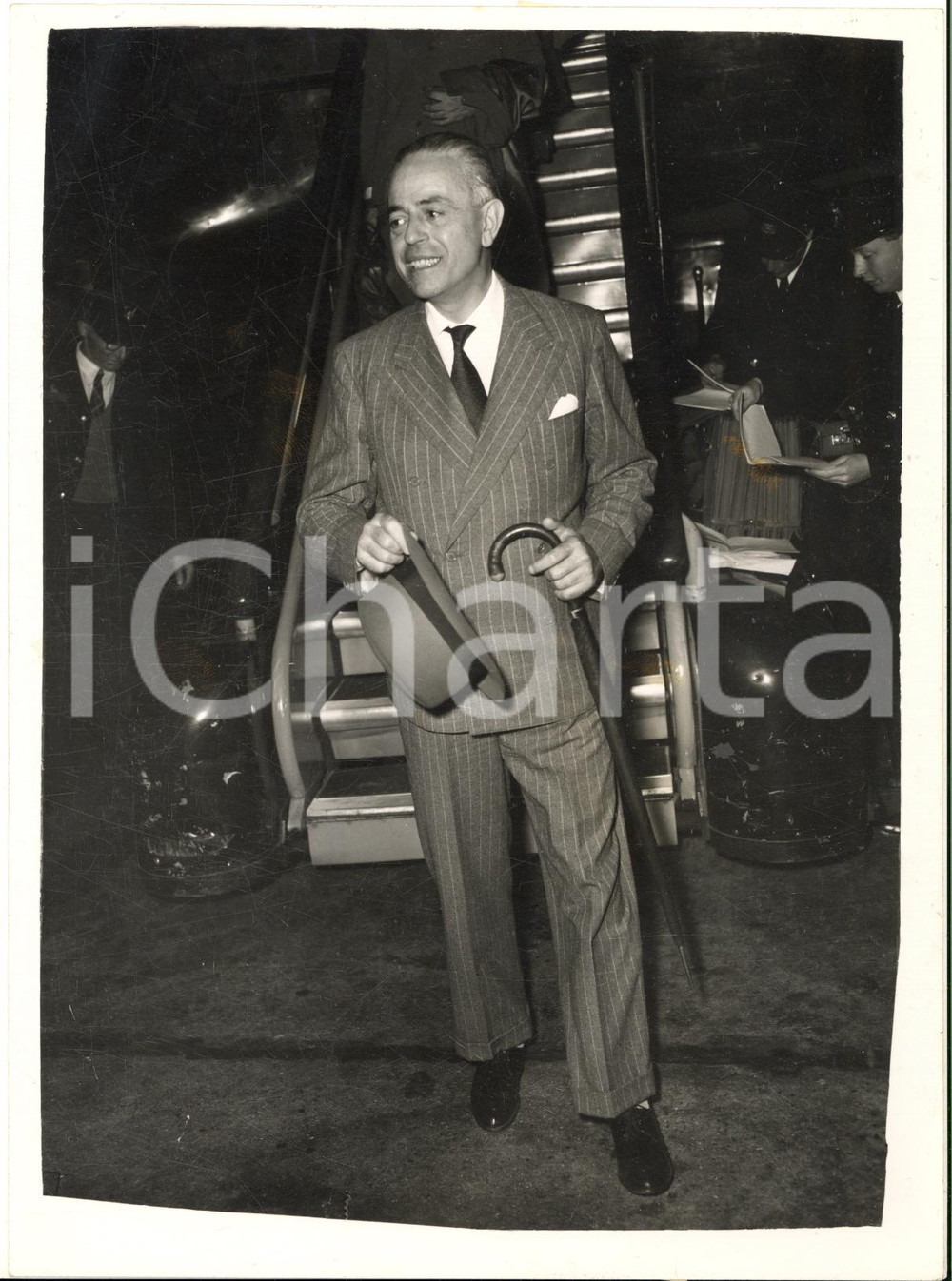 1956 LONDON Arrivo ministro Gaetano MARTINO per conferenza sul Canale di Suez
