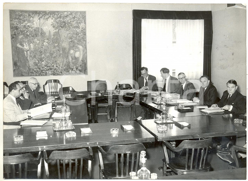 1957 ROMA - FAO Incontro tra la delegazione inglese e la delegazione egiziana