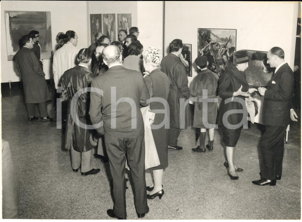 1960 MILANO Permanente - Inaugurazione mostra di pittura "Premio Marzotto"  Foto