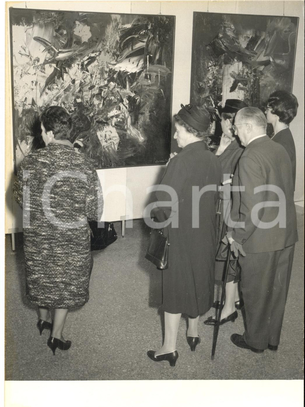 1960 MILANO Permanente - Inaugurazione mostra di pittura "Premio Marzotto" *Foto