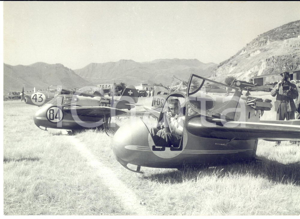 1954 PALERMO 6° Giro Aereo di Sicilia - Gruppo di aerei alla partenza *Foto