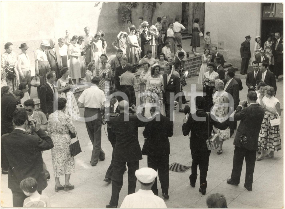 1956 LUGANO Nozze Heinrich THYSSEN - Fiona CAMPBELL-WALTER *Foto 18x13
