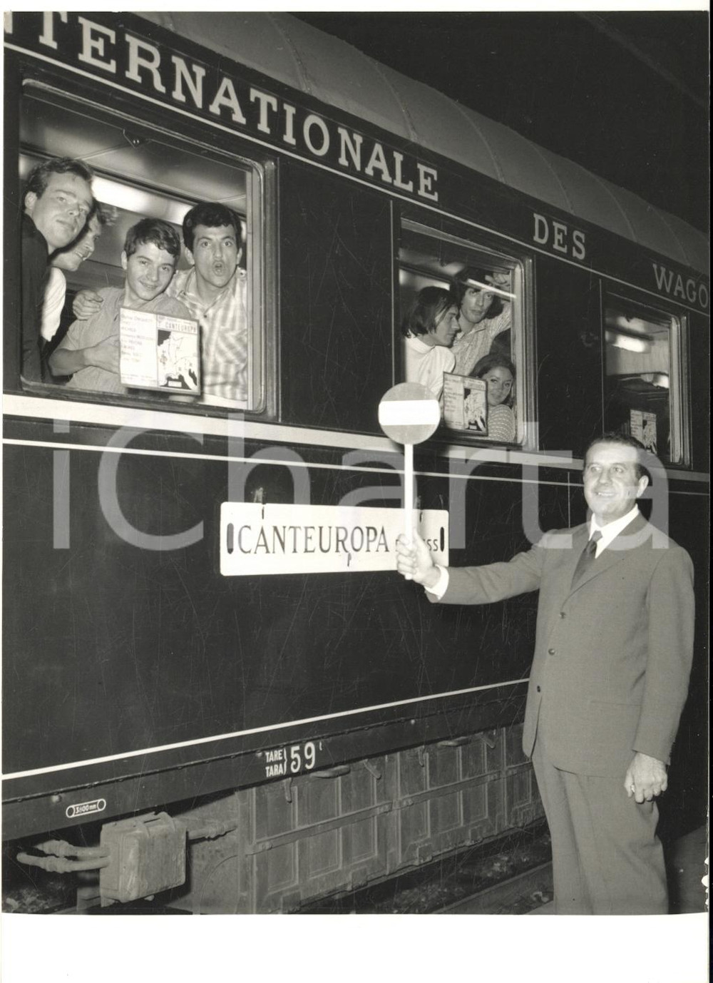 1967 MILANO Treno CANTAEUROPA EXPRESS - Ezio RADAELLI capostazione *Foto