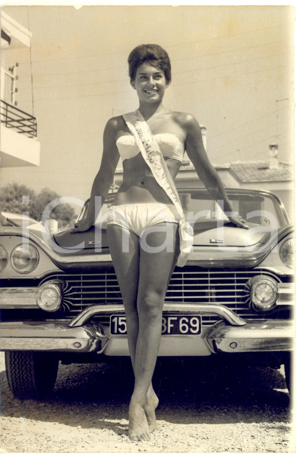 1961 COTE D'AZUR Françoise POPY Miss JUAN-LES-PINS 1961 - Photo 12x18 cm